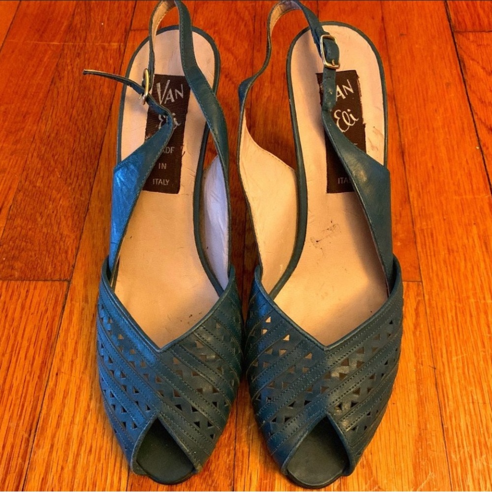 Vintage Van Eli Peep Toe Slingbacks
